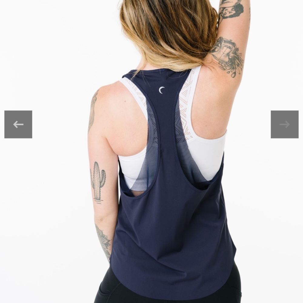 Zyia Navy Double Racer Tank